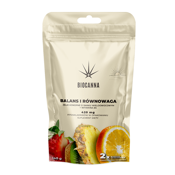 BioCanna żelki konopne -BALANS- wieloowocowe 140g