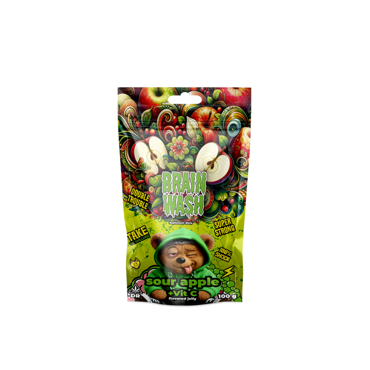 Żelki - Brain Wash - Sour Apple 100g